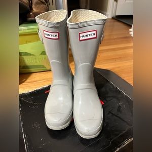 Hunter Original Short Smoke Gloss Rain Boots Shoes W23700